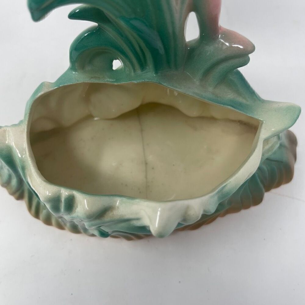 Fabulous 1950s Kitsch FLAMINGO Planter 10" TALL Hand Decorated Made in Japan Set - Picture 7 of 10